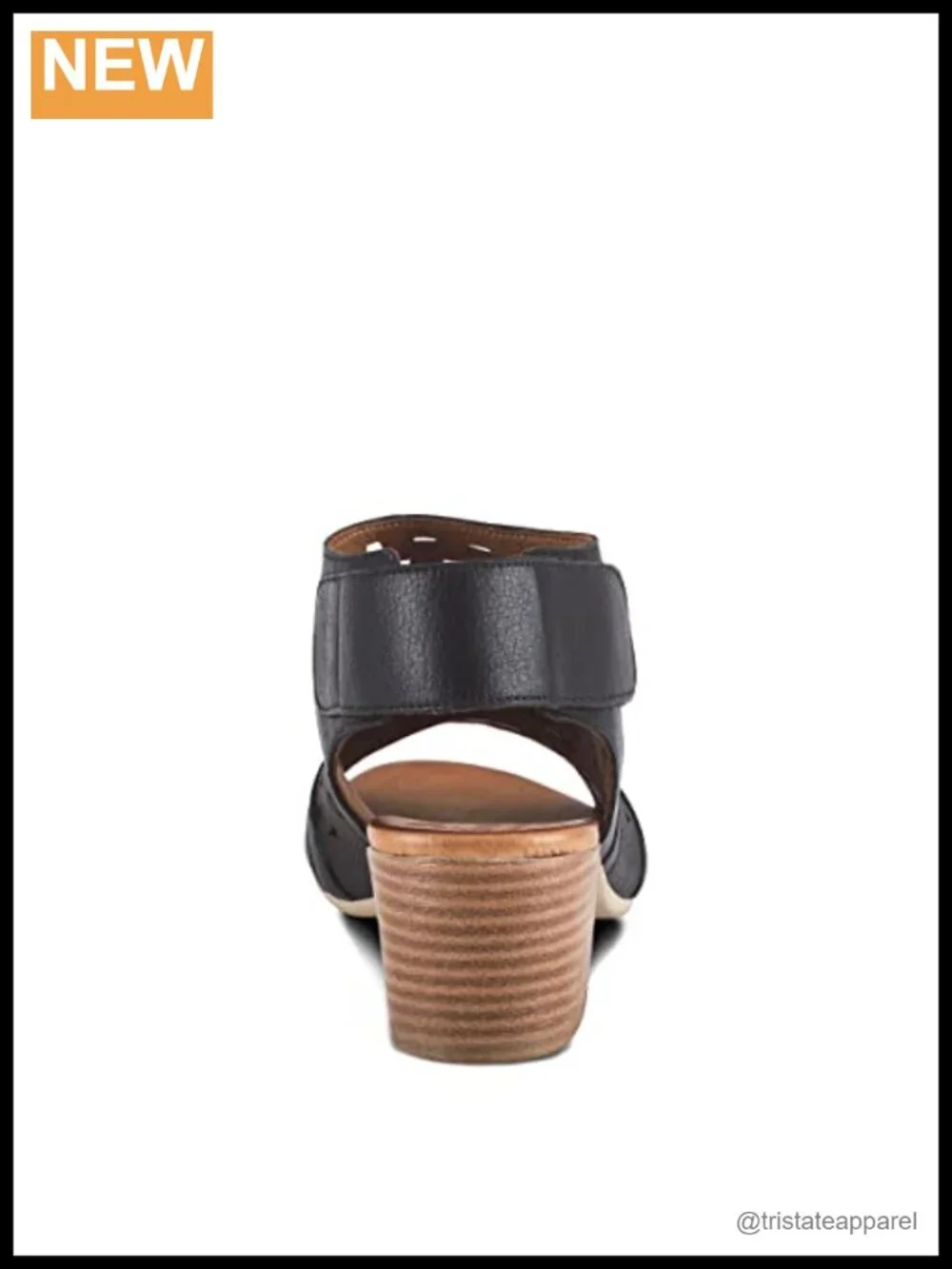 Spring Step Dorotha Leather Platform Wedge Sandals Hook-and-Loop Ankle Strap